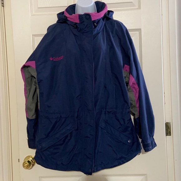 Columbia Ladies Long’s Peak Windbreaker Jacket with Hood Size Large Vint… - Picture 1 of 11
